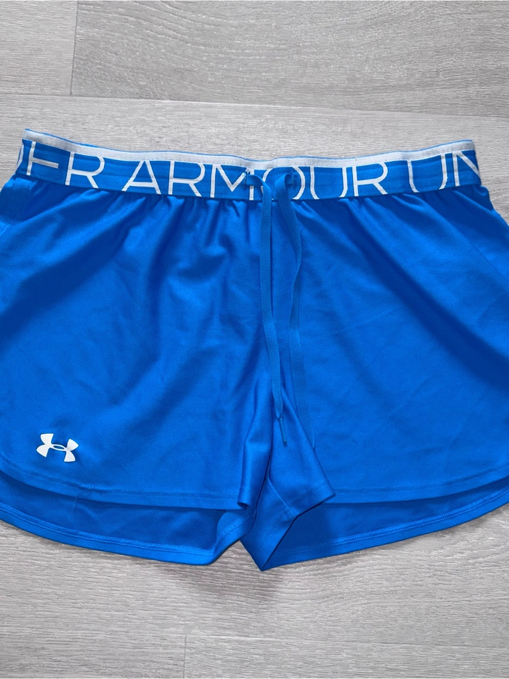 Under Armour Men’s Royal Blue Athletic Shorts with White Logo